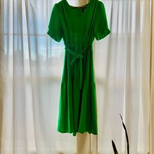 Elegant DKNY Green Midi Dress